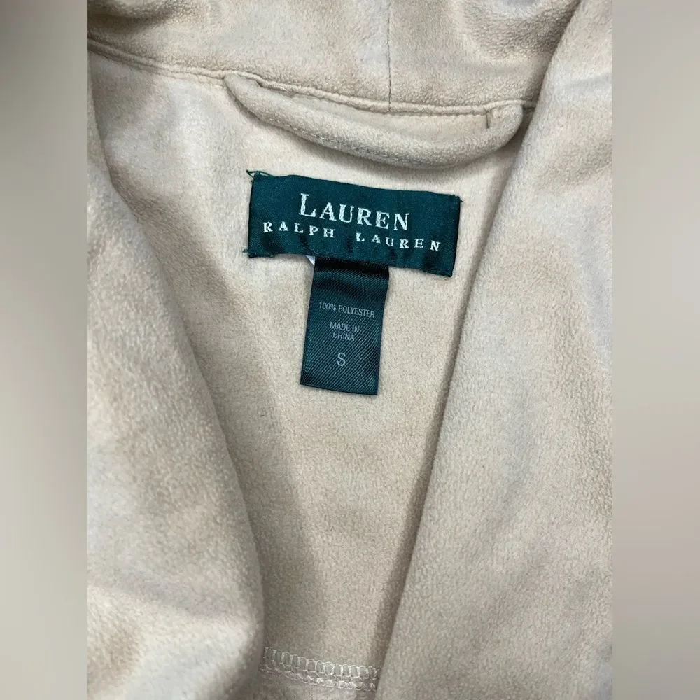 Lauren Ralph Lauren beige embroidered robe sz small